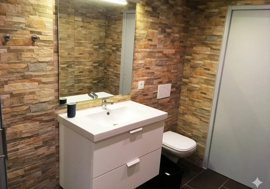 Vasque et meuble de salle de bain – Duplex Élégant, Carré d'Or Nice